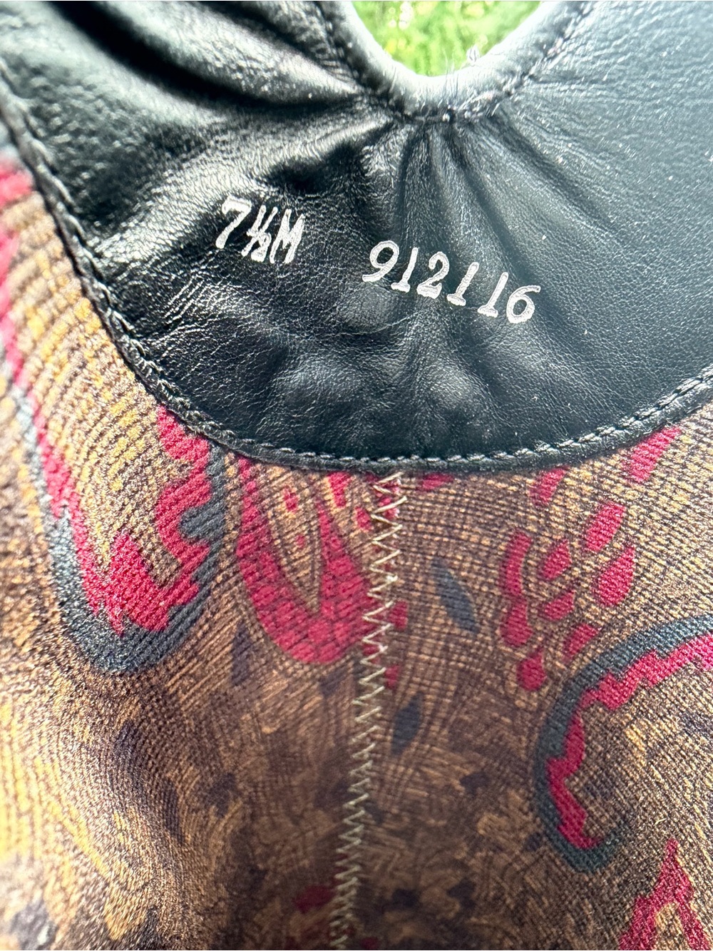 Vtg Zodiac Cowboy Boots Women’s size 7.5 Black Made In USA Retro Leather Texture - Picture 10 of 11
